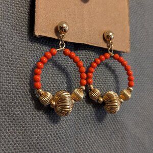 Orange beaded Earrings